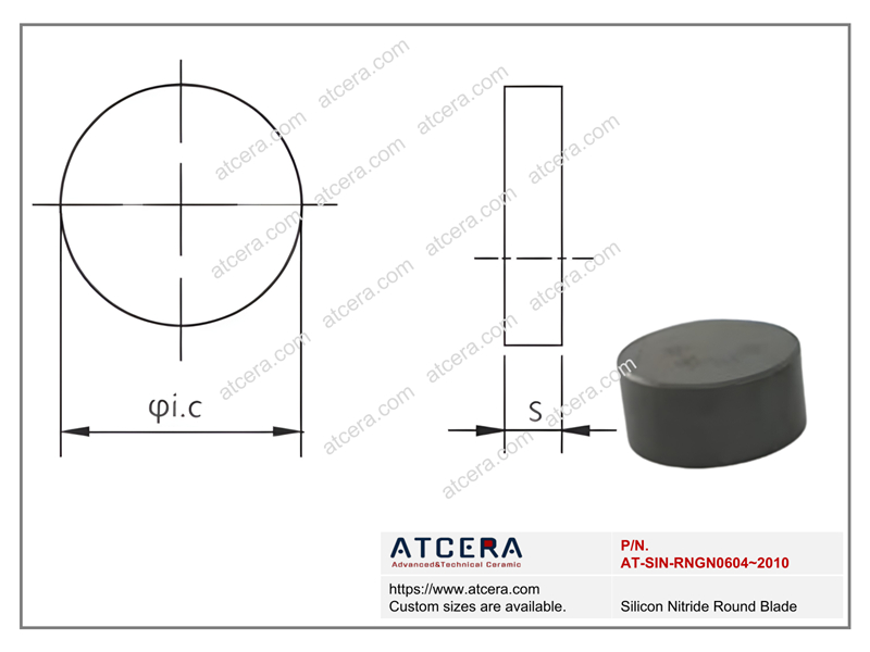 Drawing of Silicon Nitride Round Blade